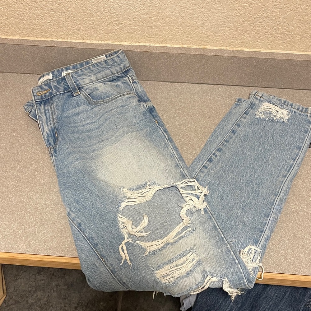 KanCan Light Blue Distressed Boyfriend Jeans